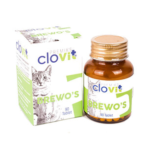 Clovit Brewo's Sarımsaklı Kedi Tüy ve Deri Bakımı Tableti 90 Adet