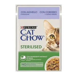 Cat Chow Pouch Kuzu Etli ve Yeşil Fasulyeli Kısırlaştırılmış Kedi Yaş Maması 85gr - 2