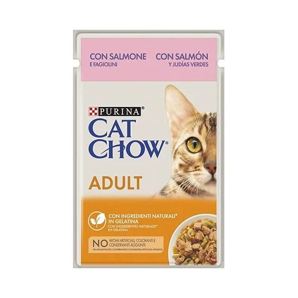 Cat Chow Pouch Somonlu Yetişkin Yaş Kedi Maması 85gr - 1