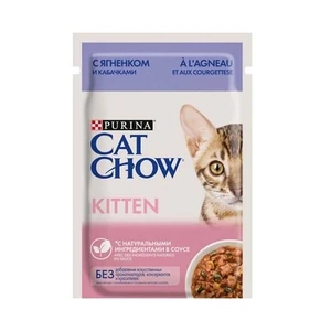 Cat Chow Pouch Sos İçinde Kuzu Etli ve Kabaklı Yavru Kedi Konservesi 85gr - 2