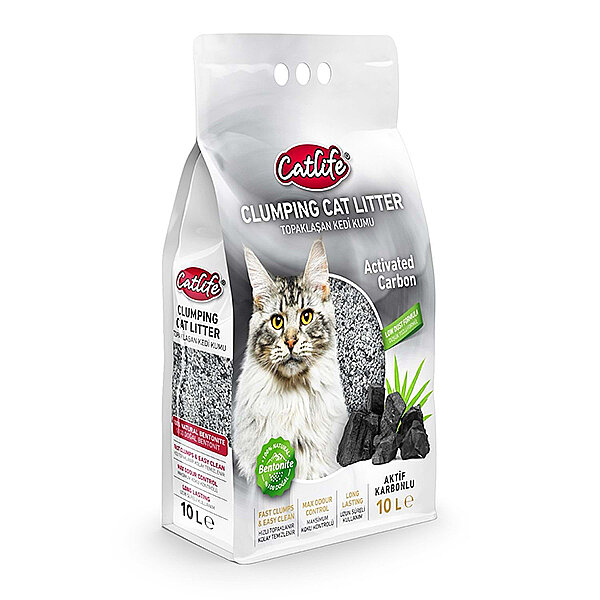 CatLife Active Karbonlu Bentonit Kedi Kumu 10 L - 1