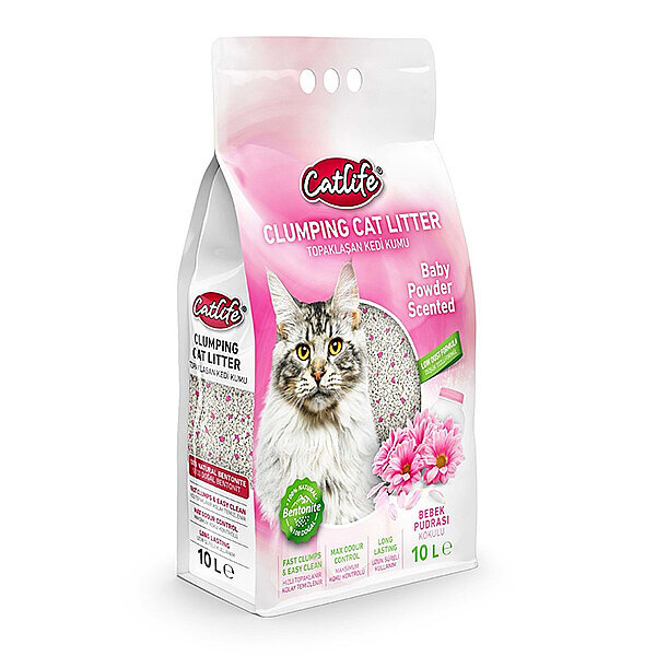 CatLife Bebek Pudralı Bentonit Kedi Kumu 10 L
