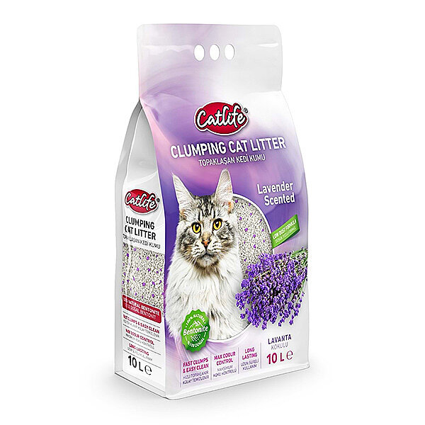 CatLife Lavanta Kokulu Bentonit Kedi Kumu 10 L