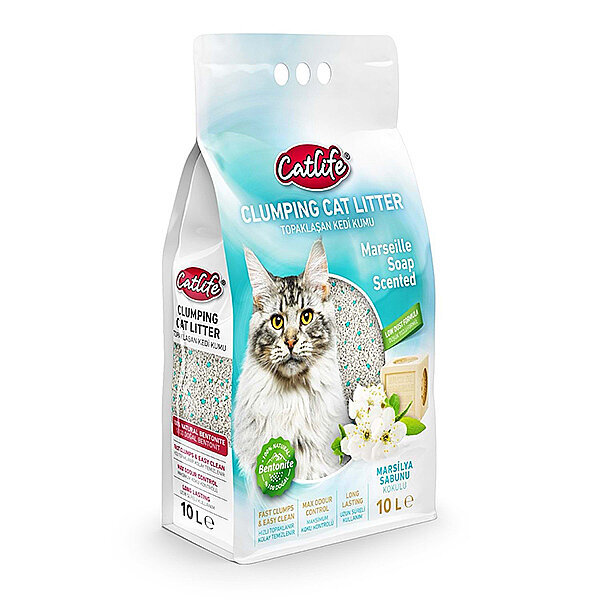 CatLife Marsilya Sabunlu Bentonit Kedi Kumu 10 L