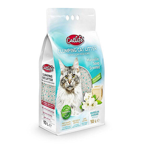 CatLife Marsilya Sabunlu Bentonit Kedi Kumu 10 L - 1