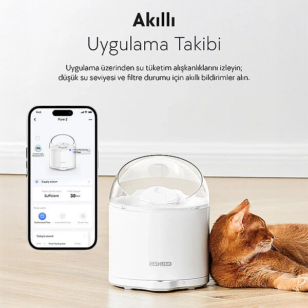 Catlink Pure 2 UV Kedi ve Köpek Su Pınarı 2,6 L - 2