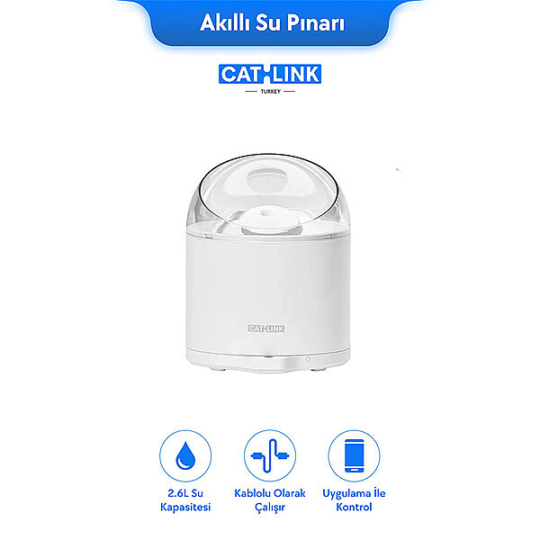 Catlink Pure 2 UV Kedi ve Köpek Su Pınarı 2,6 L - 1