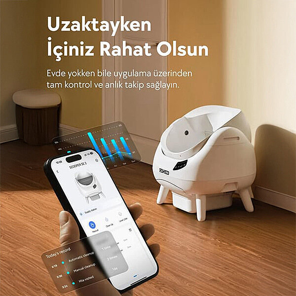 Catlink Scooper Open-X Üstü Açık Otomatik Kedi Tuvaleti (Beyaz) - 4