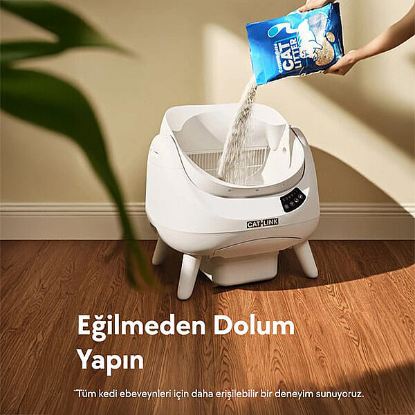 Catlink Scooper Open-X Üstü Açık Otomatik Kedi Tuvaleti (Beyaz) - 5