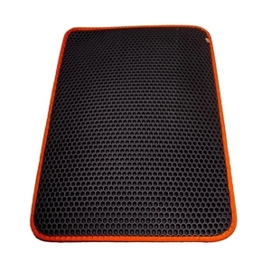 CATTİE ALTIGEN MODEL KUM TOPLAYICI FONKSİYONEL KEDİ PASPASI TURUNCU 37X50CM - 3