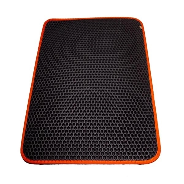 CATTİE ALTIGEN MODEL KUM TOPLAYICI FONKSİYONEL KEDİ PASPASI TURUNCU 37X50CM - 3