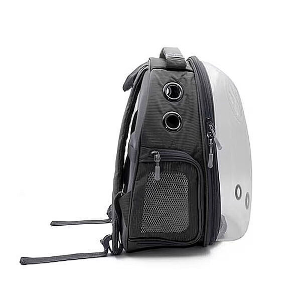 Cattie Astronot Şeffaf Astronot Kedi Taşıma Çantası 25x30x40cm - Gri - 3