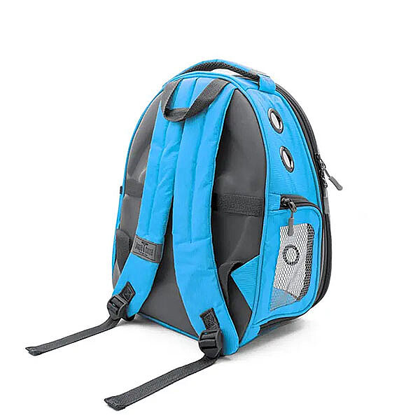 Cattie Astronot Şeffaf Astronot Kedi Taşıma Çantası 25x30x40cm - Mavi - 2
