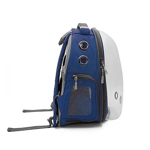 Cattie Astronot Şeffaf Astronot Kedi Taşıma Çantası 25x30x40cm - Mavi - 3