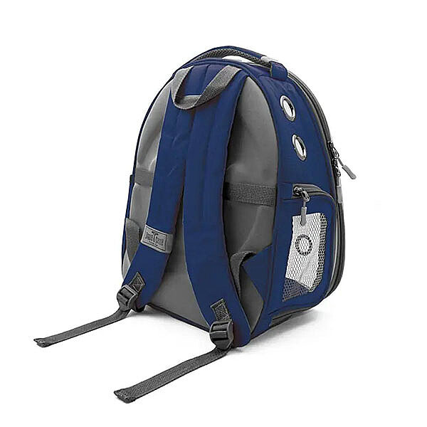 Cattie Astronot Şeffaf Astronot Kedi Taşıma Çantası 25x30x40cm - Mavi - 2