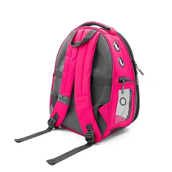 Cattie Astronot Şeffaf Astronot Kedi Taşıma Çantası 25x30x40cm - Pembe
