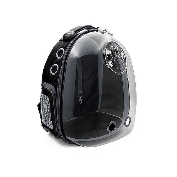 Cattie Astronot Şeffaf Astronot Kedi Taşıma Çantası 25x30x40cm - Siyah - 2