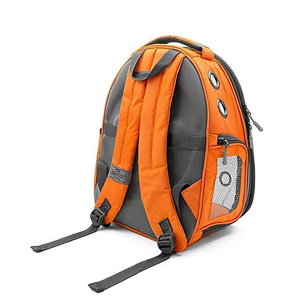 Cattie Astronot Şeffaf Astronot Kedi Taşıma Çantası 25x30x40cm  - Turuncu - 1