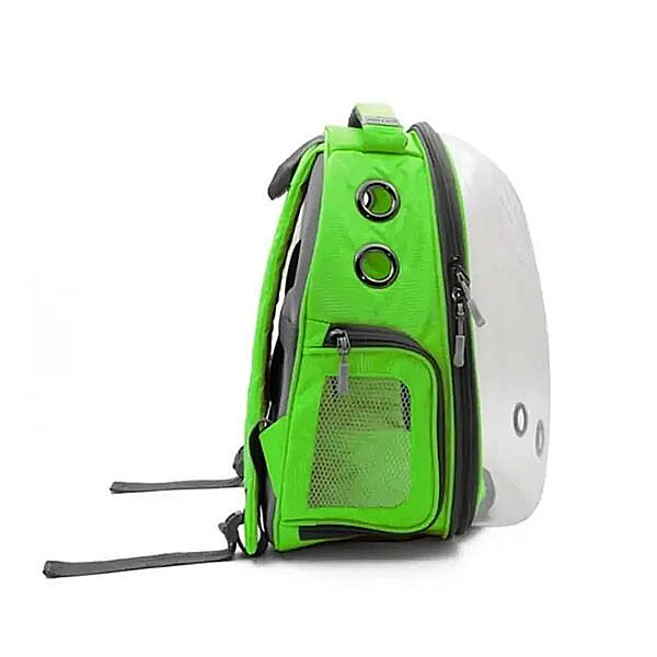 Cattie Astronot Şeffaf Astronot Kedi Taşıma Çantası 25x30x40cm - Yeşil - 1