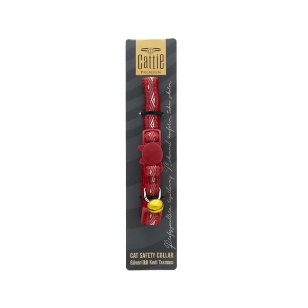 Cattie Desenli Kedi Boyun Tasması Kırmızı 1X15-25Cm - 1