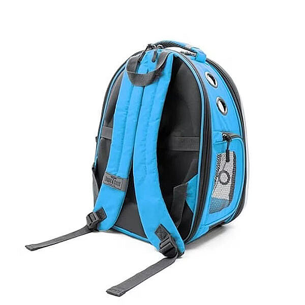 Cattie Fileli Astronot Şeffaf Astronot Kedi Taşıma Çantası 25x60x40cm - Mavi - 3