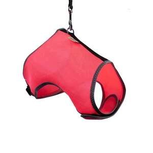 CATTİE HAVALI DOKUMA KEDİ GÖĞÜS & GEZDİRME TAKIMI PEMBE 1,5X30-40CM