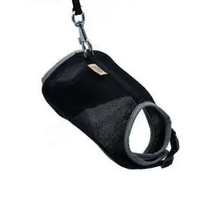 CATTİE HAVALI DOKUMA KEDİ GÖĞÜS & GEZDİRME TAKIMI SİYAH 1X25-35CM