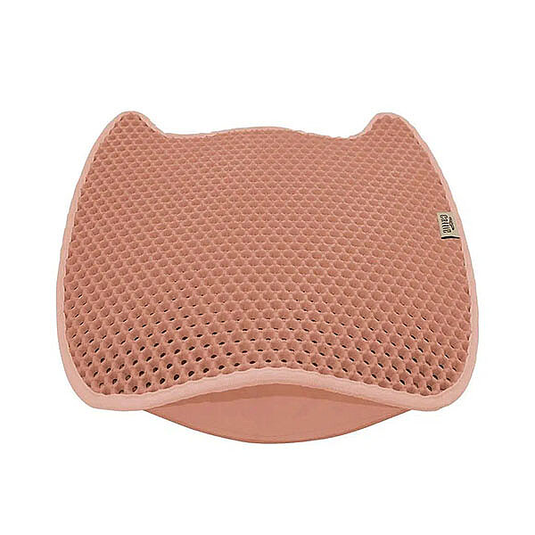 Cattie Taraklı Eva Petek Dokulu İki Katmanlı Kedi Kumu Paspası 50x50cm - Pembe - 1