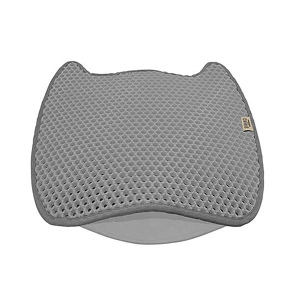 Cattie Taraklı Eva Petek Dokulu İki Katmanlı Kedi Kumu Paspası 50x75cm - Gri