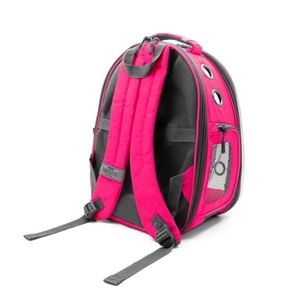Cattie Fileli Astronot Şeffaf Astronot Kedi Taşıma Çantası 25x60x40cm - Pembe - 3