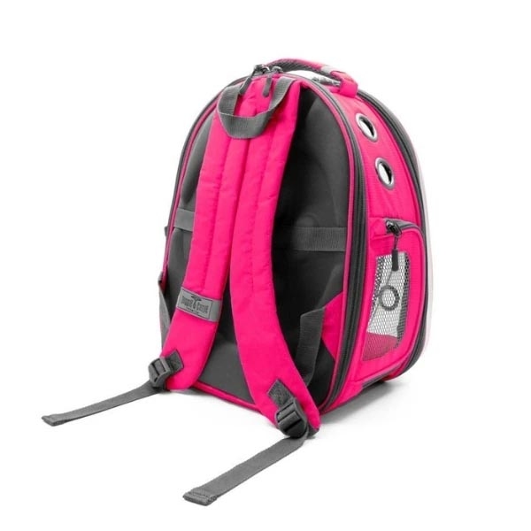 Cattie Fileli Astronot Şeffaf Astronot Kedi Taşıma Çantası 25x60x40cm - Pembe - 3