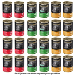 Challenge Karışık Kedi Yaş Maması 400 gr X 24 Adet