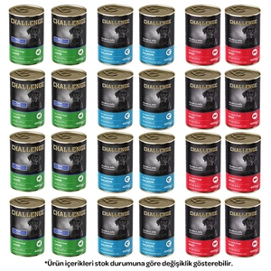 Challenge Karışık Köpek Yaş Maması Pate 400 gr X 24 Adet