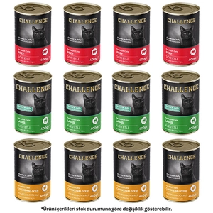 Challenge Karışık Kedi Konservesi 400 Gr x 12 Adet