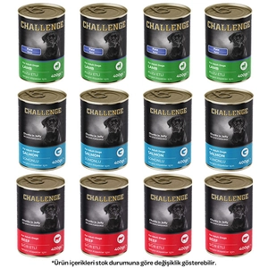 Challenge Karışık Köpek Konservesi 400 Gr x 12 Adet
