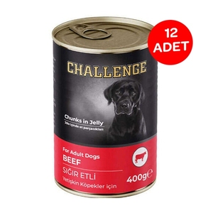 Challenge Sığır Etli Yetişkin Köpek Yaş Maması 400 Gr x 12 Adet - 2