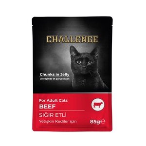 Challenge Sığır Etli Yetişkin Pouch Yaş Kedi Maması 85 gr