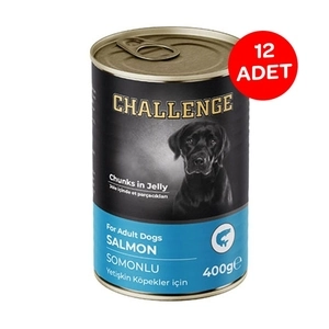 Challenge Somonlu Yetişkin Köpek Konservesi 400 Gr x 12 Adet - 2