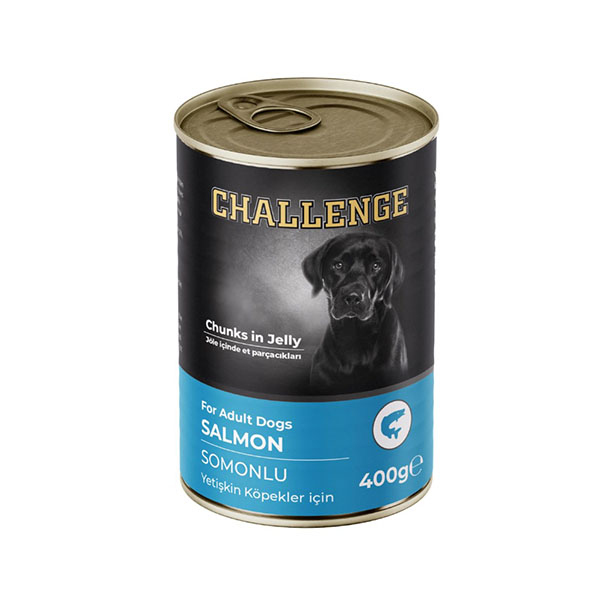 Challenge Somonlu Yetişkin Köpek Yaş Maması 400 gr - 1