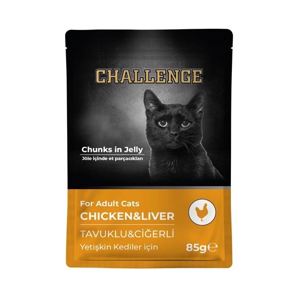 Challenge Tavuklu Ciğerli Pouch Yaş Kedi Maması 85 gr - 1