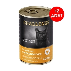 Challenge Tavuklu Ciğerli Yetişkin Kedi Konservesi 400 Gr x 12 Adet - 2