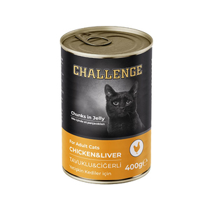 Challenge Tavuklu Ciğerli Yetişkin Kedi Yaş Maması 400 gr