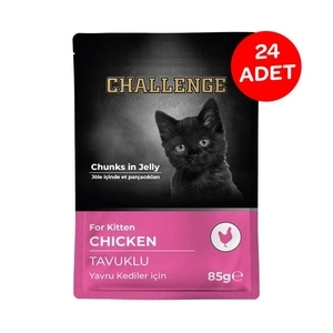 Challenge Tavuklu Pouch Yavru Yaş Kedi Maması 85 gr X 24 Adet