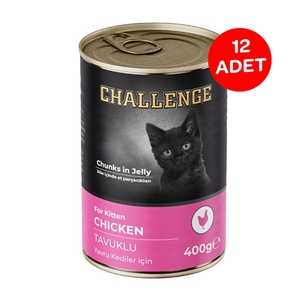 Challenge Tavuklu Yavru Kedi Yaş Maması 400 Gr x 12 Adet - 2