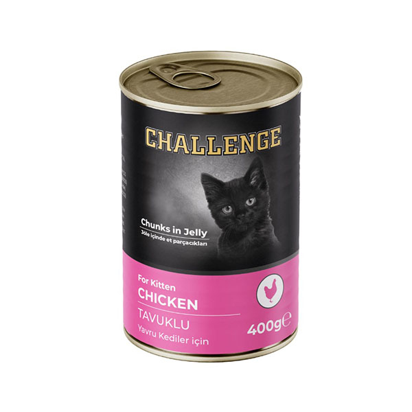 Challenge Tavuklu Yavru Kedi Yaş Maması 400 gr - 1