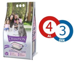 Champion Topaklanan İnce Taneli Kedi Kumu 5 KG (4 AL 3 ÖDE)