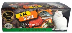 Chefs Choice Geyik Etli ve Peynirli Tahılsız Kedi Yaş Maması 6 Al 5 Öde