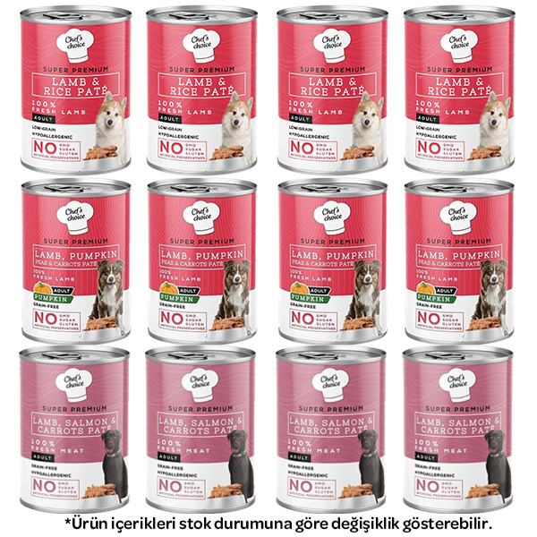 Chef's Choice Karışık Köpek Yaş Maması 400 gr X 12 Adet - 1