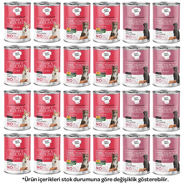 Chef's Choice Karışık Köpek Yaş Maması 400 gr X 24 Adet - 1