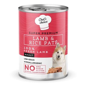 Chef's Choice Kıyılmış Kuzulu ve Pirinçli Yetişkin Köpek Yaş Maması 400gr
